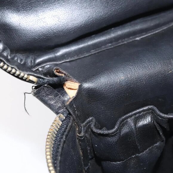 CHANEL Vanity Pouch Lamb Skin Black Gold CC - Picture 10 of 14